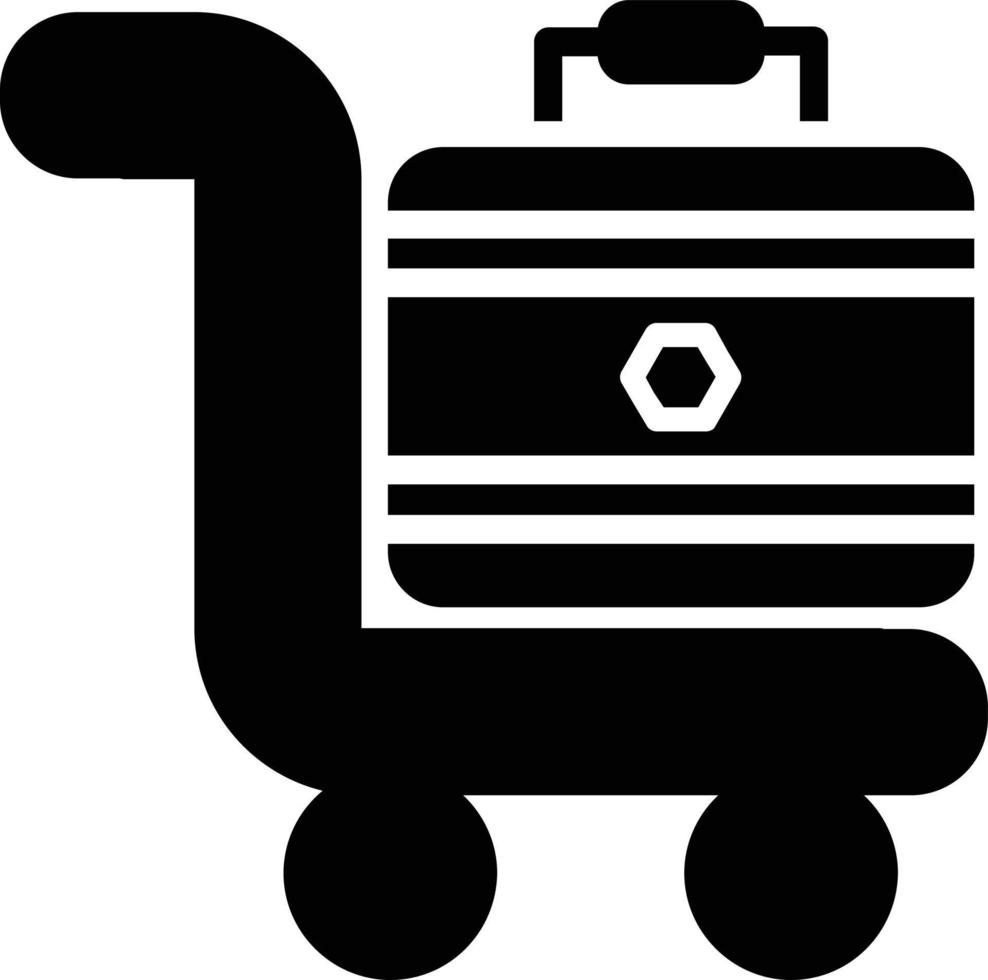 icône de glyphe de bagages vecteur