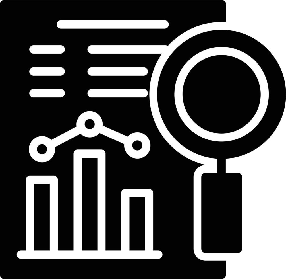 icône de glyphe d'analyse vecteur