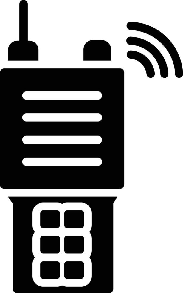 icône de glyphe radio militaire vecteur