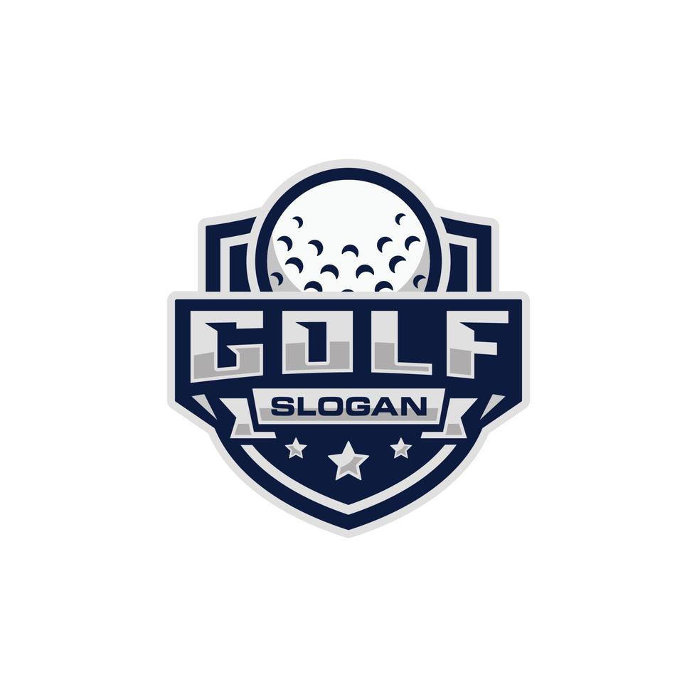 vecteur de conception de logo emblème de golf