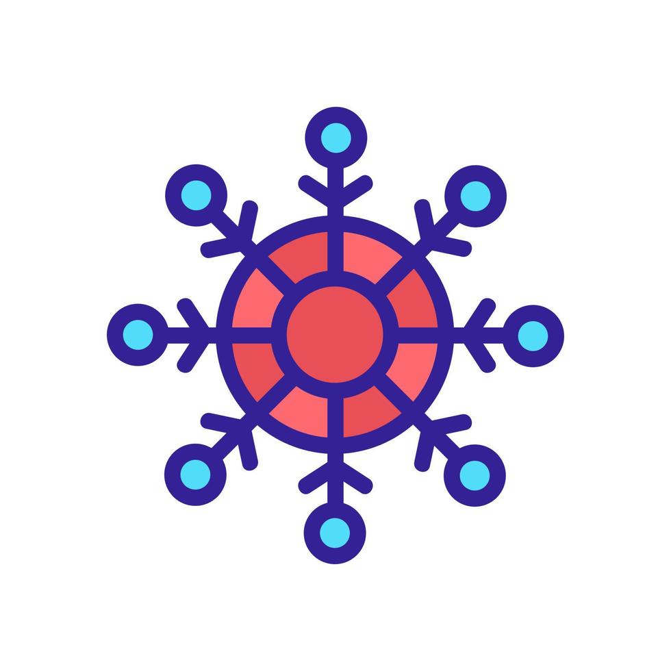 beau vecteur d'icône de flocon de neige. illustration de symbole de contour isolé