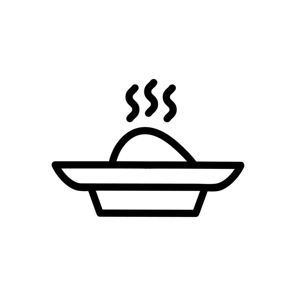 vecteur d'icône de viande fumée savoureuse. illustration de symbole de contour isolé
