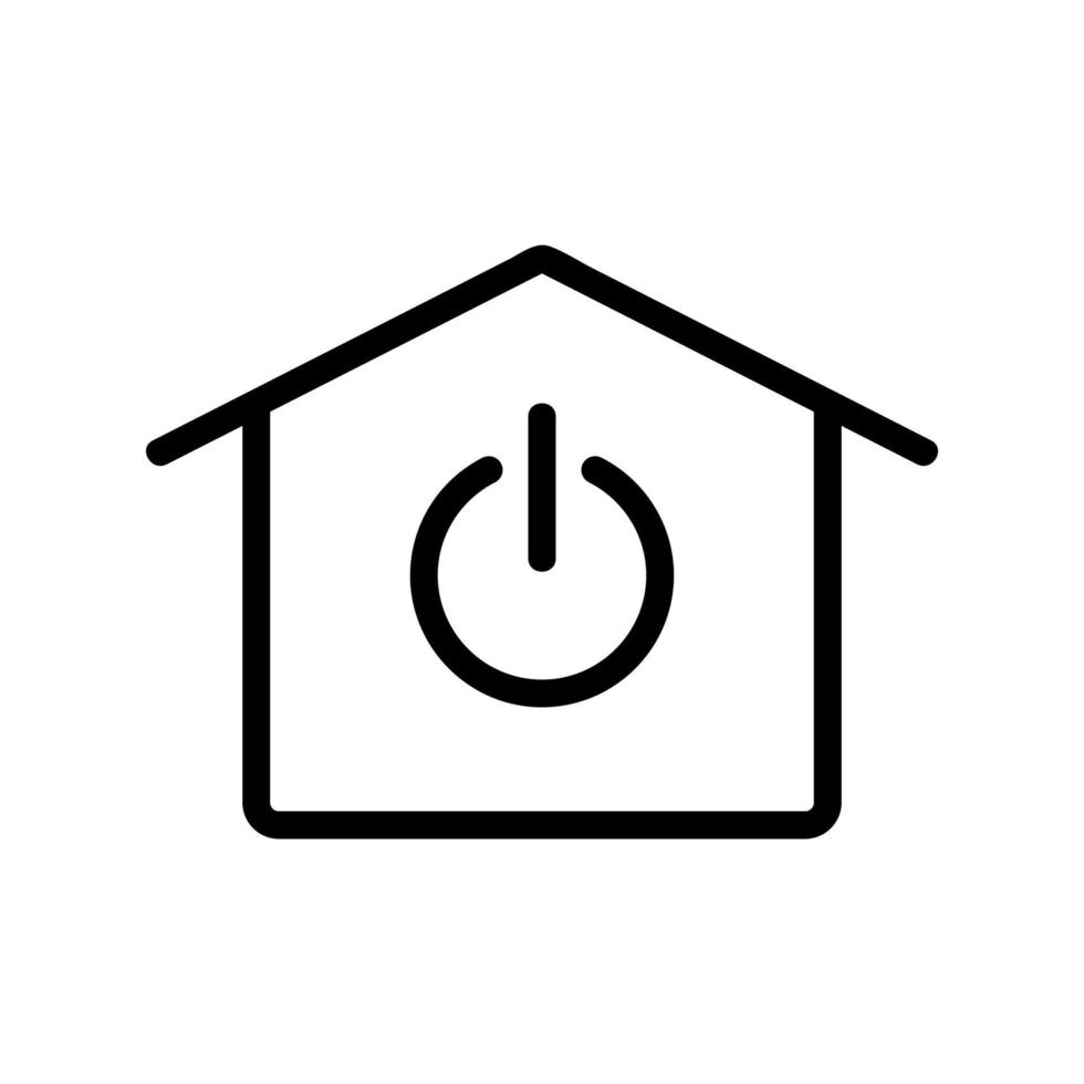 vecteur d'icône de maison intelligente. illustration de symbole de contour isolé