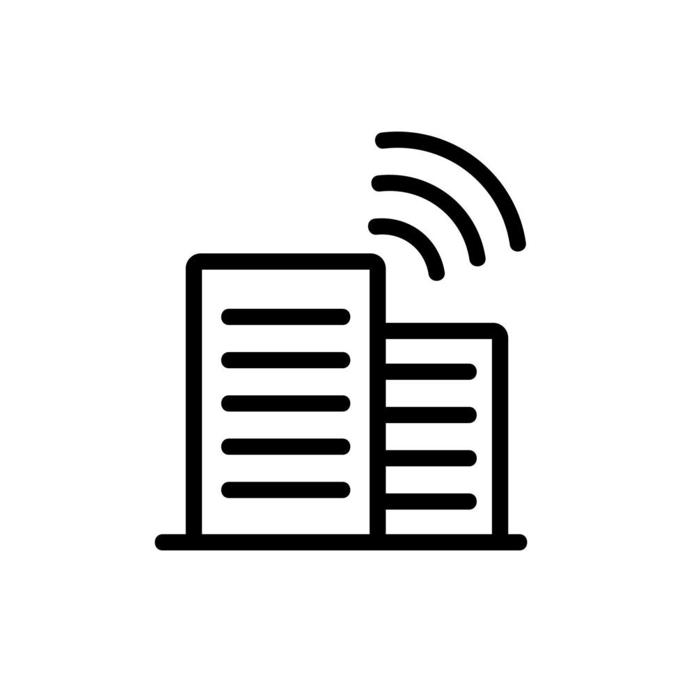 vecteur d'icône de maison intelligente. illustration de symbole de contour isolé