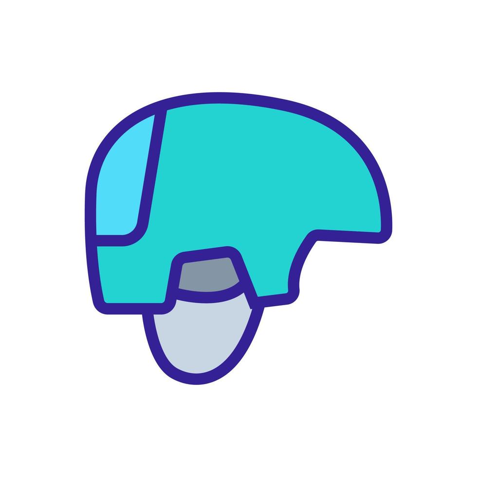vecteur d'icône de casque d'athlète. illustration de symbole de contour isolé