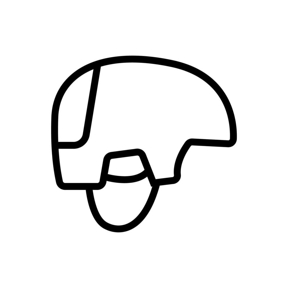 vecteur d'icône de casque d'athlète. illustration de symbole de contour isolé