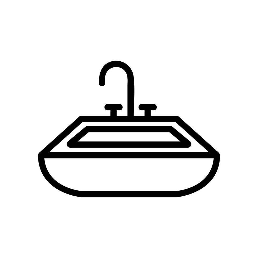 vecteur d'icône d'évier. illustration de symbole de contour isolé