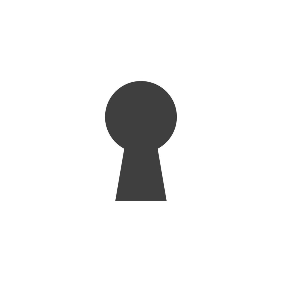 Le signe vectoriel du symbole du trou de clé noir est isolé sur un fond blanc. couleur d'icône de trou de clé noire modifiable.
