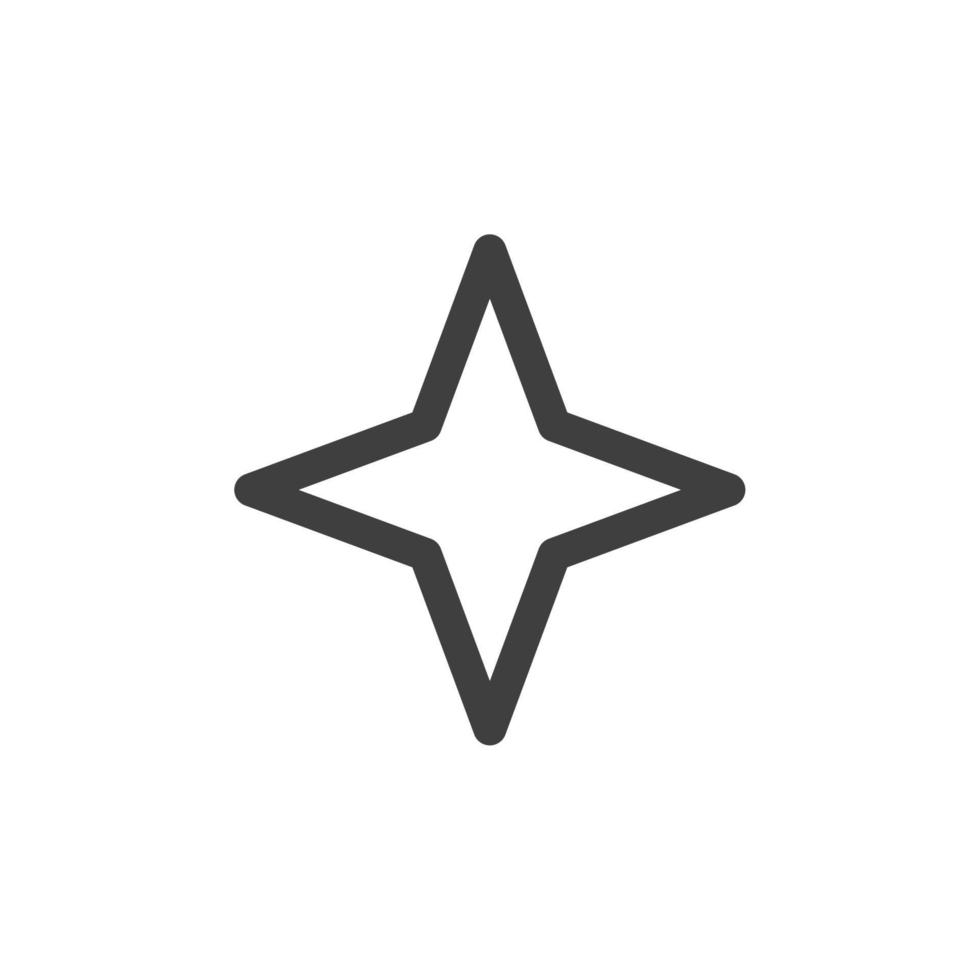 Le signe vectoriel du symbole étoile est isolé sur un fond blanc. couleur de l'icône étoile modifiable.