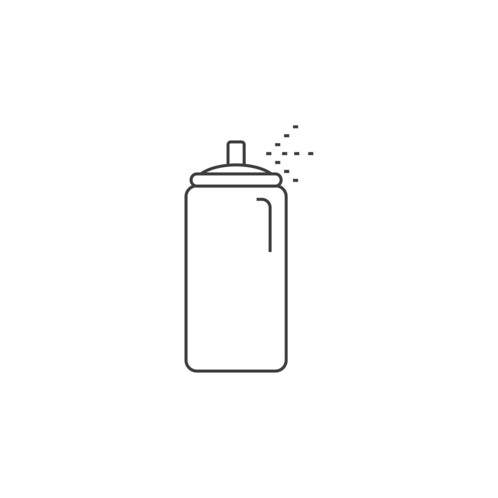 Le signe vectoriel du symbole de pulvérisation de bouteille est isolé sur un fond blanc. couleur d'icône de pulvérisation de bouteille modifiable.