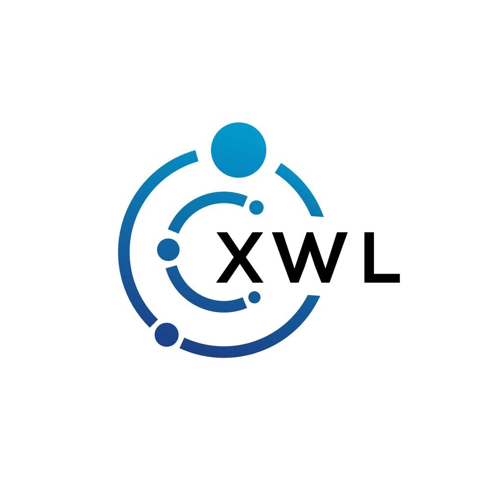 création de logo de technologie de lettre xwl sur fond blanc. xwl creative initiales lettre il concept de logo. conception de lettre xwl. vecteur