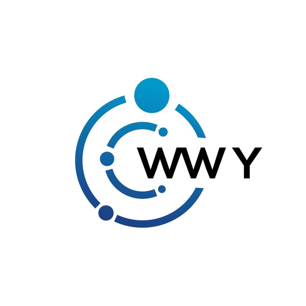 création de logo de technologie de lettre wwy sur fond blanc. wwy initiales créatives lettre il concept de logo. conception de lettre wwy. vecteur