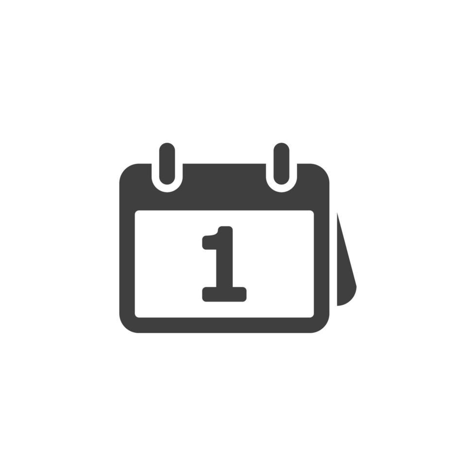 Le signe vectoriel du symbole du calendrier est isolé sur un fond blanc. couleur d'icône de calendrier modifiable.