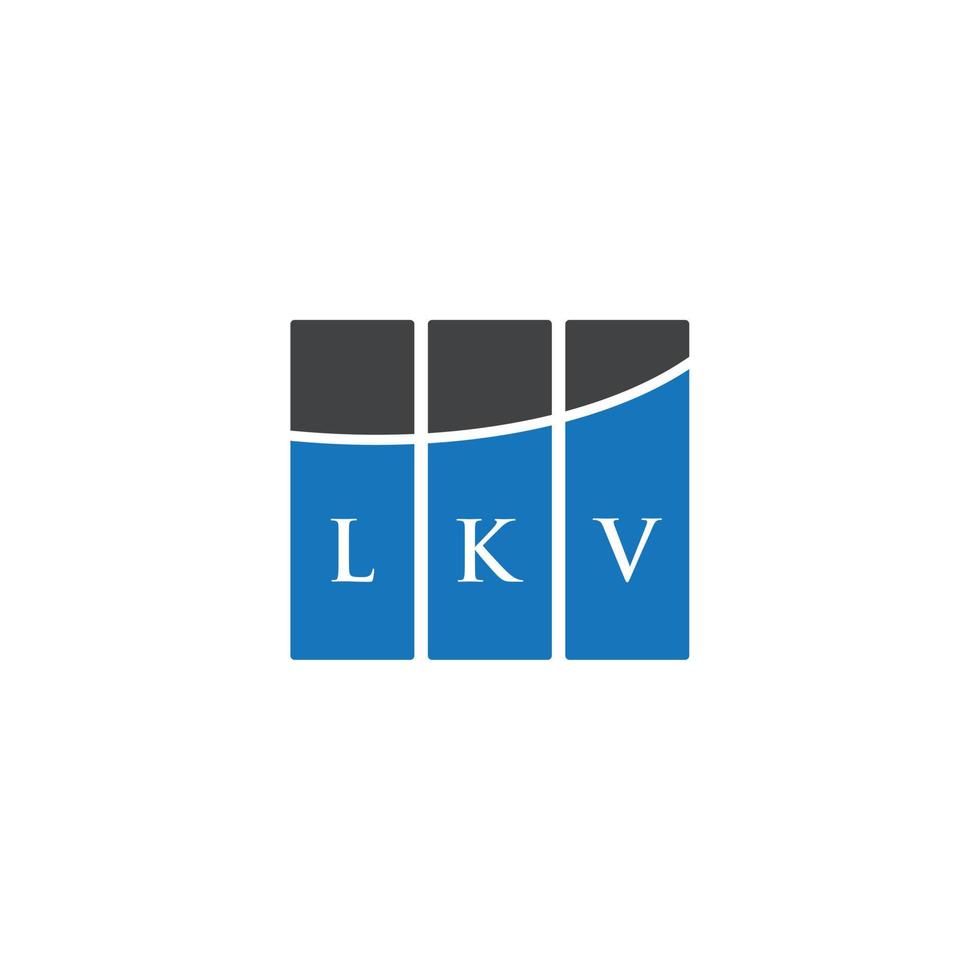 création de logo de lettre lkv sur fond blanc. concept de logo de lettre initiales créatives lkv. conception de lettre lkv. vecteur