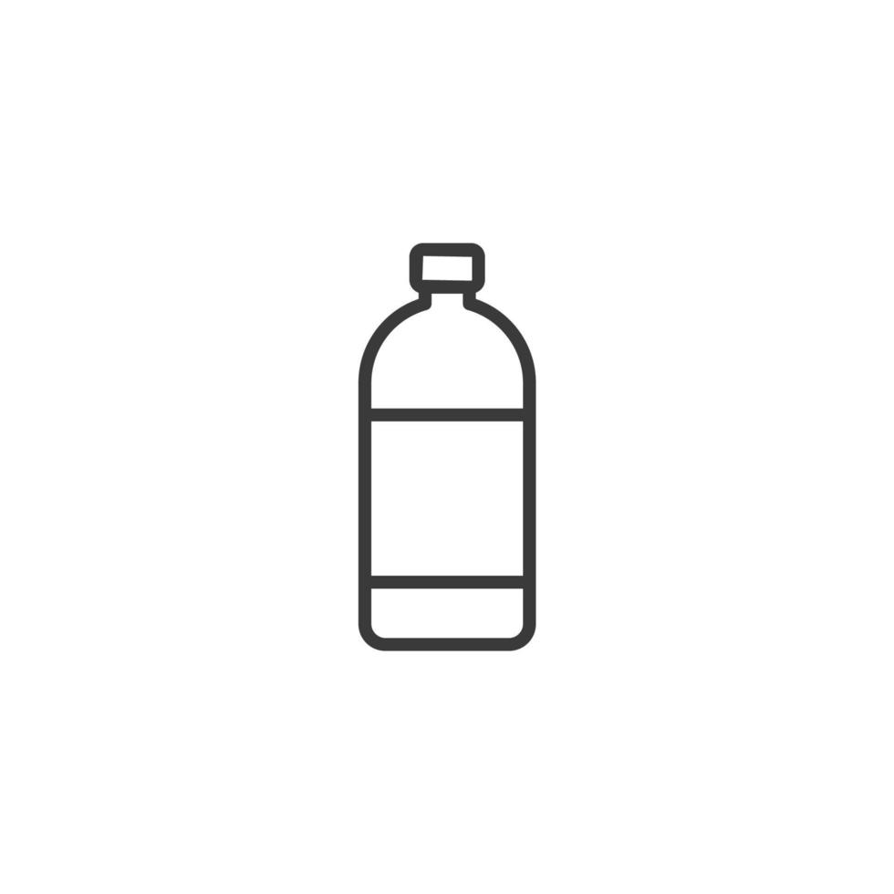 Le signe vectoriel du symbole de la bouteille est isolé sur un fond blanc. couleur d'icône de bouteille modifiable.