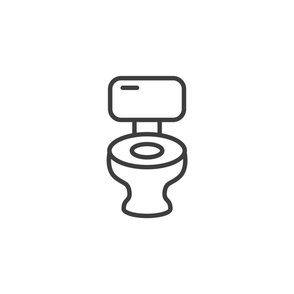 Le signe vectoriel du symbole des toilettes est isolé sur un fond blanc. couleur de l'icône des toilettes modifiable.