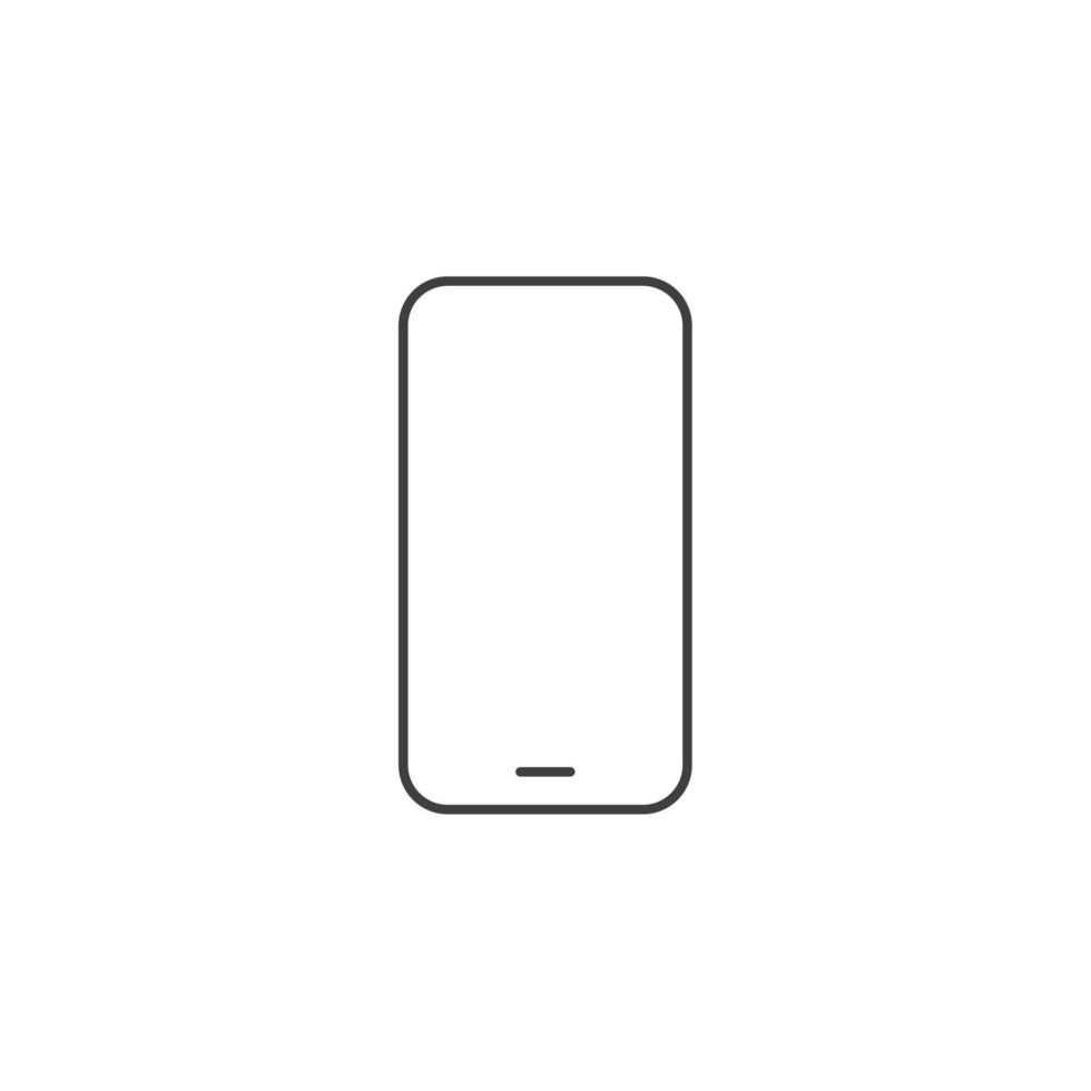 Le signe vectoriel du symbole du smartphone est isolé sur un fond blanc. couleur d'icône de smartphone modifiable.