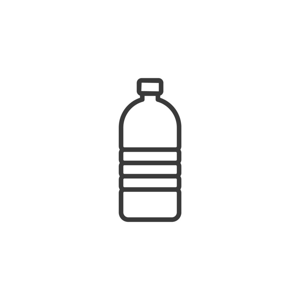 Le signe vectoriel du symbole de la bouteille est isolé sur un fond blanc. couleur d'icône de bouteille modifiable.