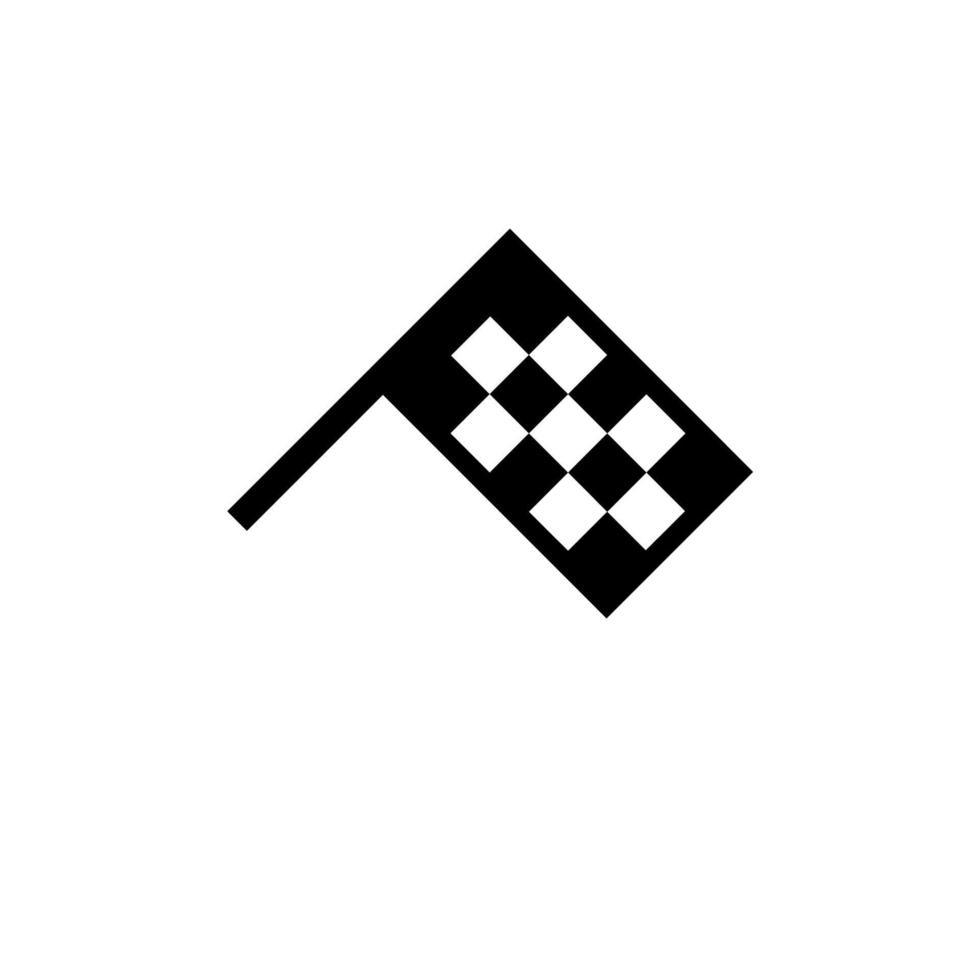 Le signe vectoriel du symbole du drapeau de course automobile est isolé sur un fond blanc. couleur d'icône de drapeau de course automobile modifiable.