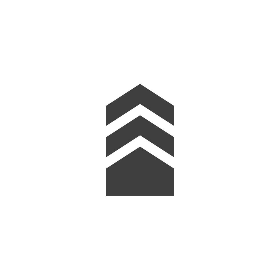 Le signe vectoriel du symbole de l'emblème de l'insigne de grade militaire est isolé sur un fond blanc. couleur d'icône d'emblème d'insigne de grade militaire modifiable.