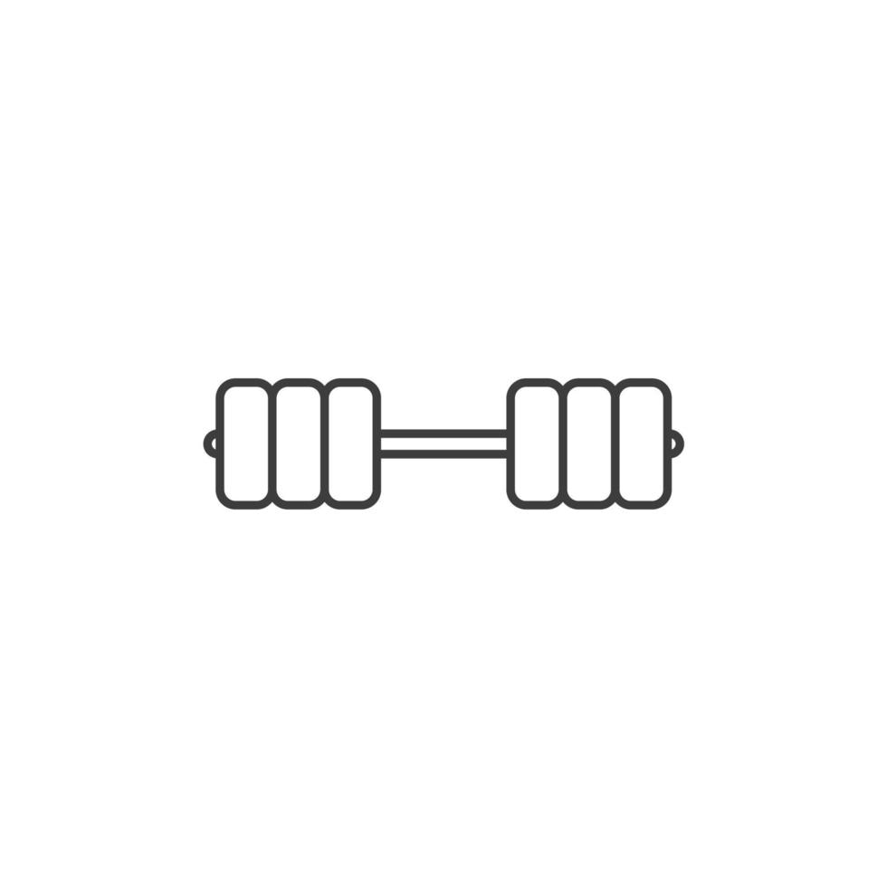 signe vectoriel du symbole de gym haltère haltère est isolé sur un fond blanc. couleur d'icône de gym d'haltères d'haltères modifiable.