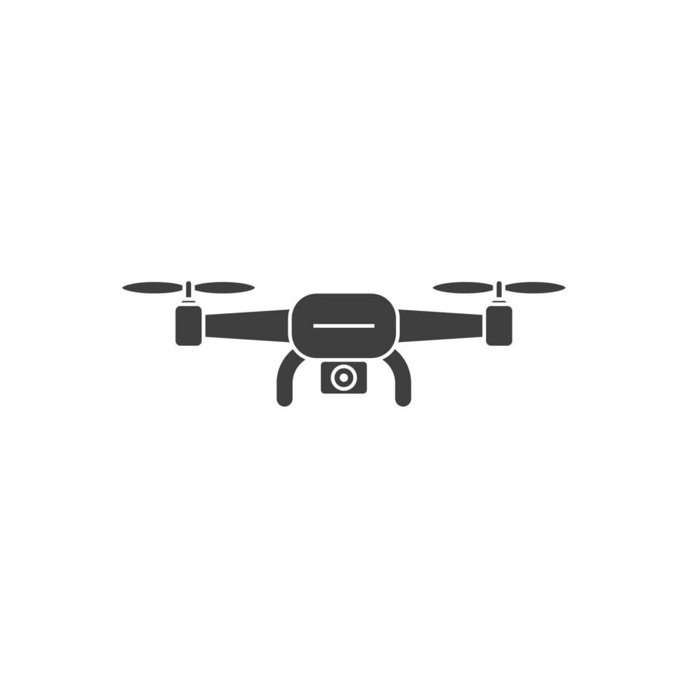 Le signe vectoriel du symbole du drone est isolé sur un fond blanc. couleur d'icône de drone modifiable.