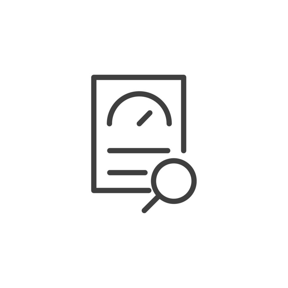 Le signe vectoriel du document comme le symbole d'audit est isolé sur un fond blanc. document comme la couleur de l'icône d'audit modifiable.