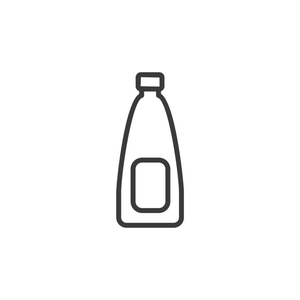 Le signe vectoriel du symbole de la bouteille est isolé sur un fond blanc. couleur d'icône de bouteille modifiable.