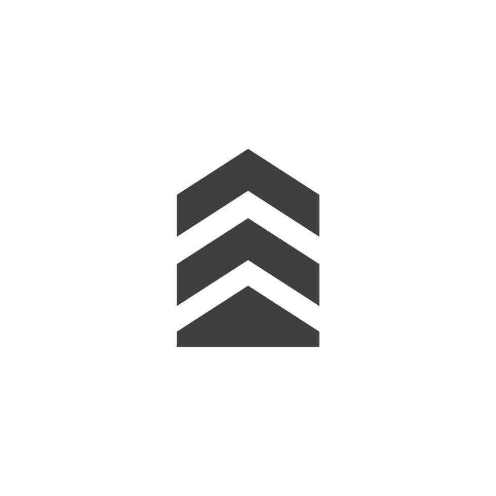 Le signe vectoriel du symbole de l'emblème de l'insigne de grade militaire est isolé sur un fond blanc. couleur d'icône d'emblème d'insigne de grade militaire modifiable.