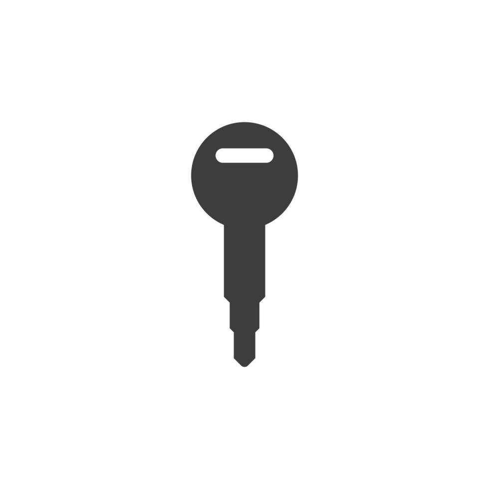 Le signe vectoriel du symbole clé est isolé sur un fond blanc. couleur de l'icône clé modifiable.
