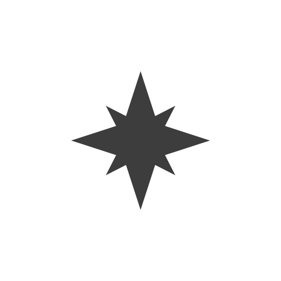 Le signe vectoriel du symbole de boussole flèche est isolé sur un fond blanc. couleur d'icône de boussole de flèche modifiable.