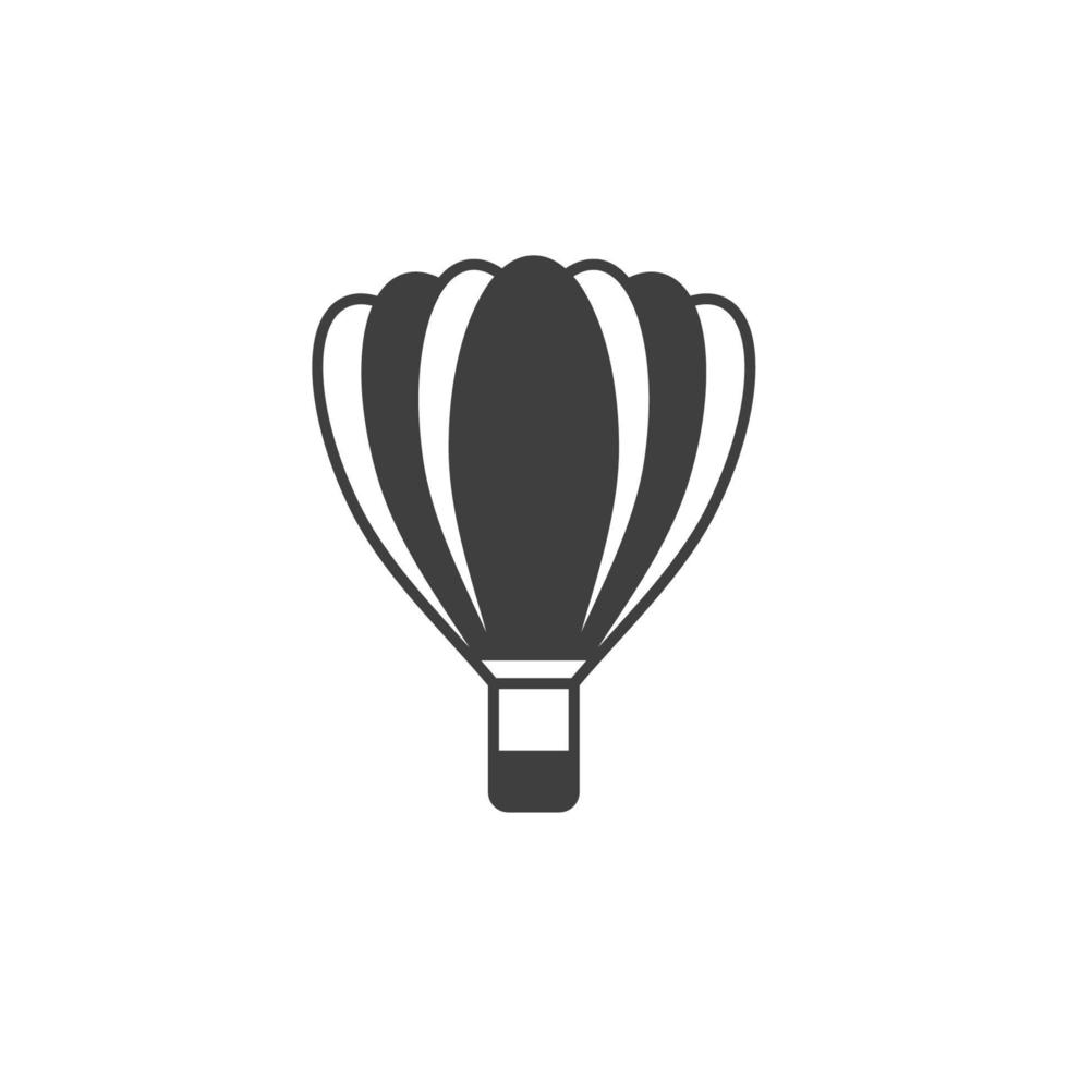 Le signe vectoriel du symbole de la montgolfière est isolé sur un fond blanc. couleur d'icône de ballon à air chaud modifiable.