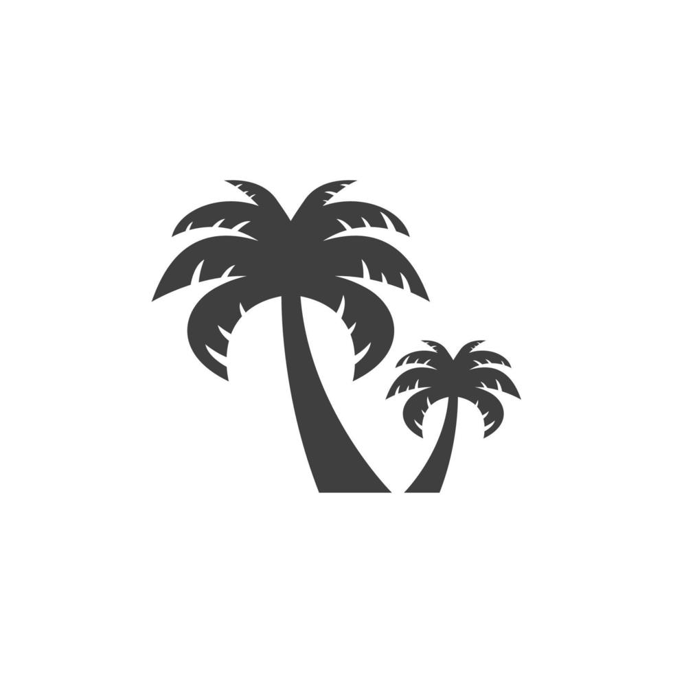 Le signe vectoriel du symbole des palmiers tropicaux est isolé sur un fond blanc. couleur d'icône de palmiers tropicaux modifiable.