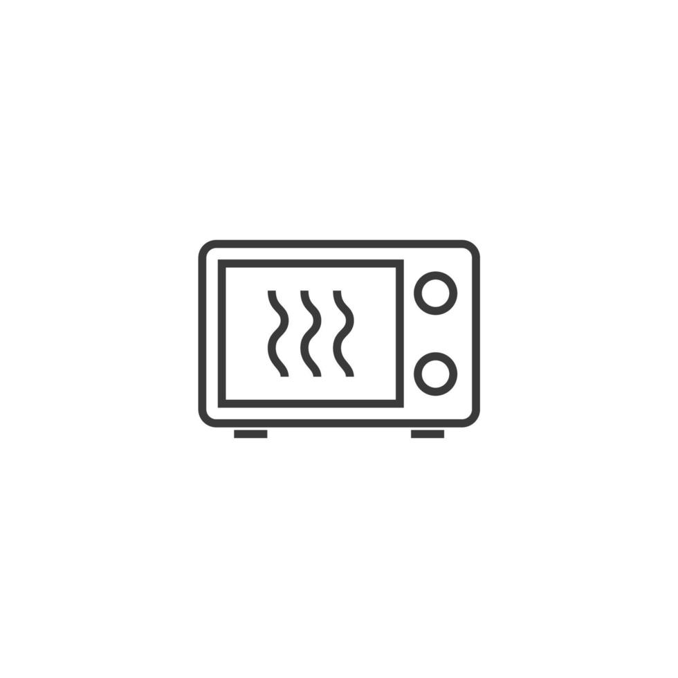 Le signe vectoriel du symbole micro-ondes est isolé sur un fond blanc. couleur de l'icône micro-ondes modifiable.