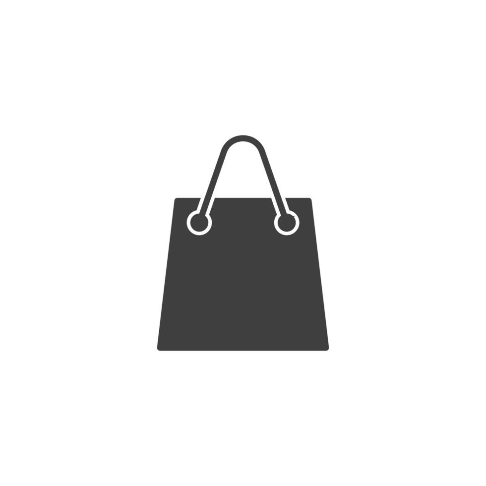 Le signe vectoriel du symbole du sac shopping est isolé sur un fond blanc. couleur de l'icône du sac shopping modifiable.