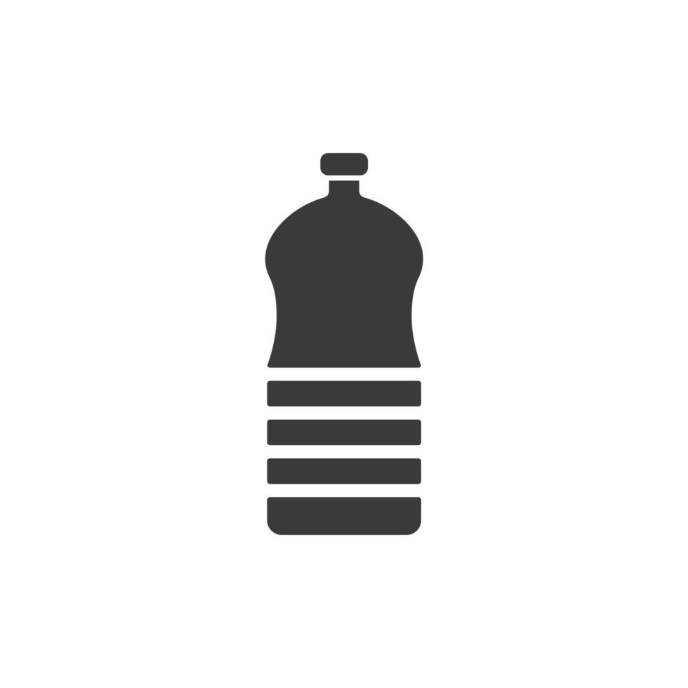 Le signe vectoriel du symbole de la bouteille est isolé sur un fond blanc. couleur d'icône de bouteille modifiable.