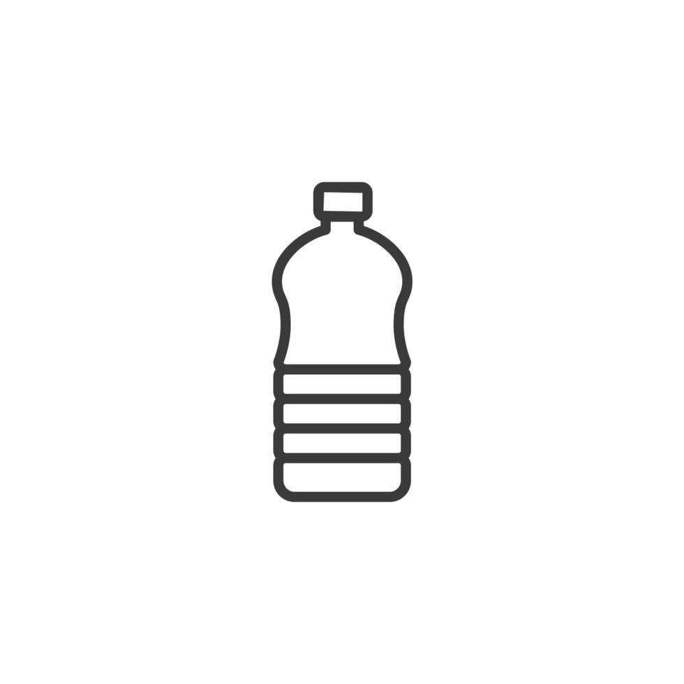 Le signe vectoriel du symbole de la bouteille est isolé sur un fond blanc. couleur d'icône de bouteille modifiable.