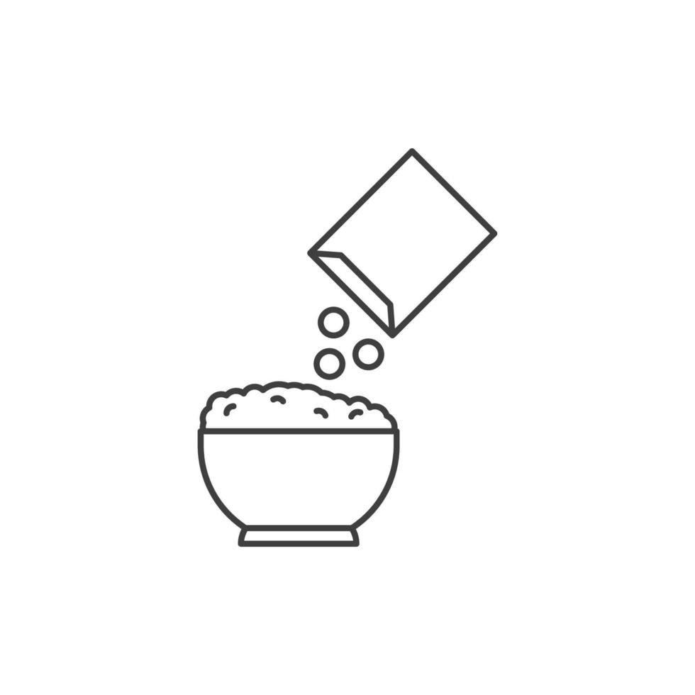 Le signe vectoriel du symbole des céréales est isolé sur un fond blanc. couleur d'icône de céréales modifiable.
