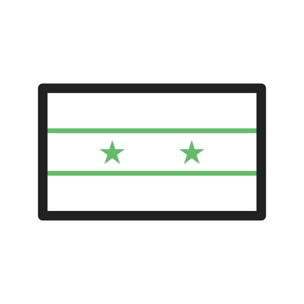 icône verte et noire de la ligne syrienne vecteur