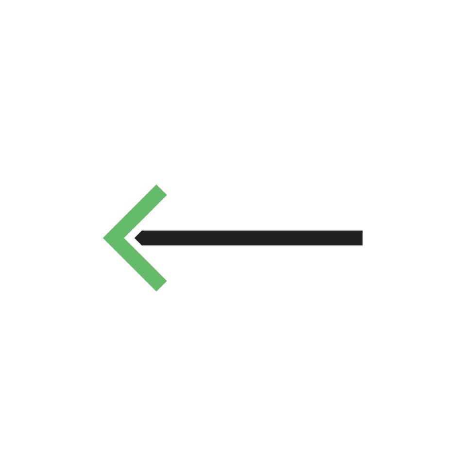 flèche gauche icône verte et noire vecteur