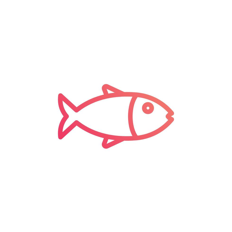 vecteur de poisson pour la présentation de l'icône du symbole du site Web