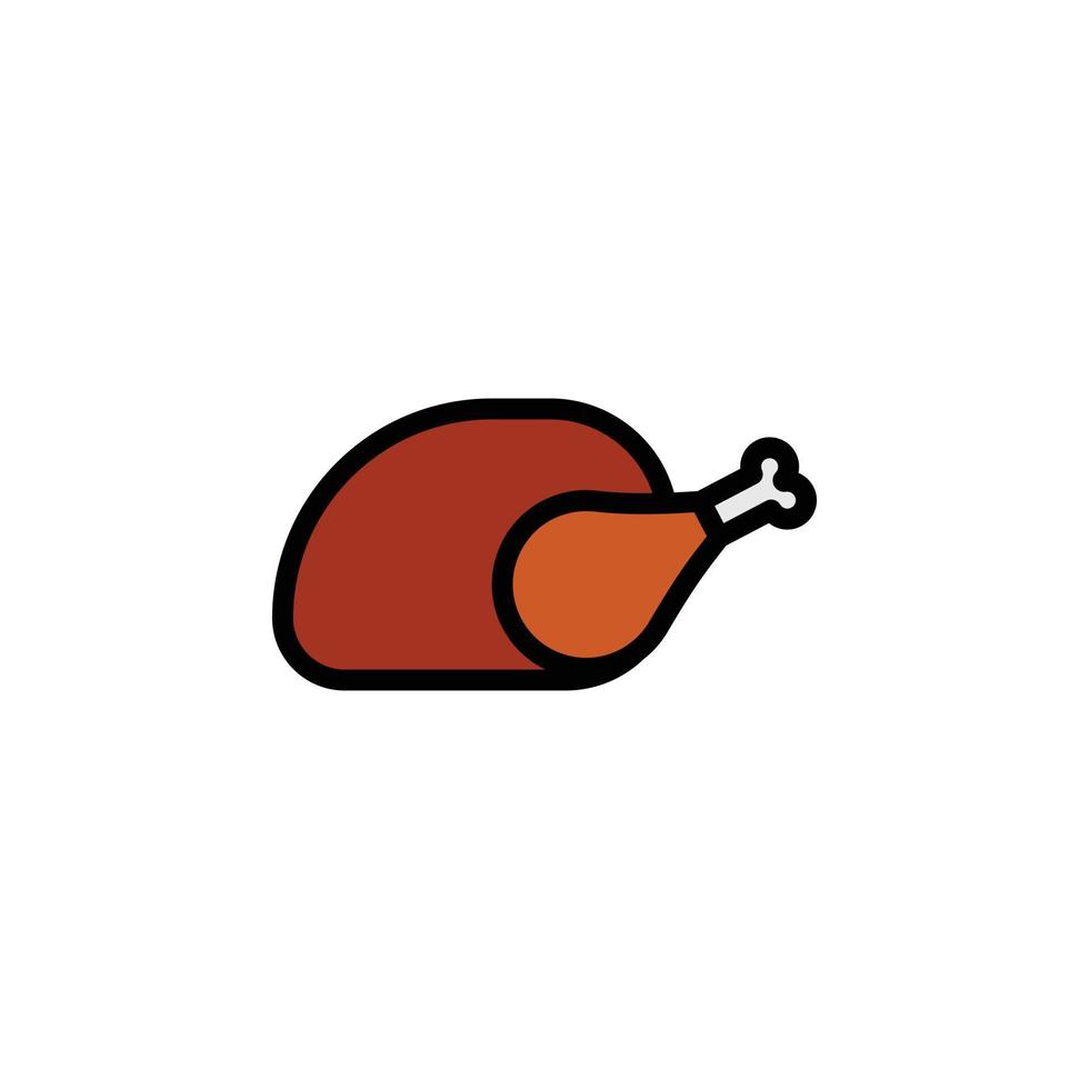 vecteur de cuisse de poulet pour la présentation de l'icône du symbole du site Web