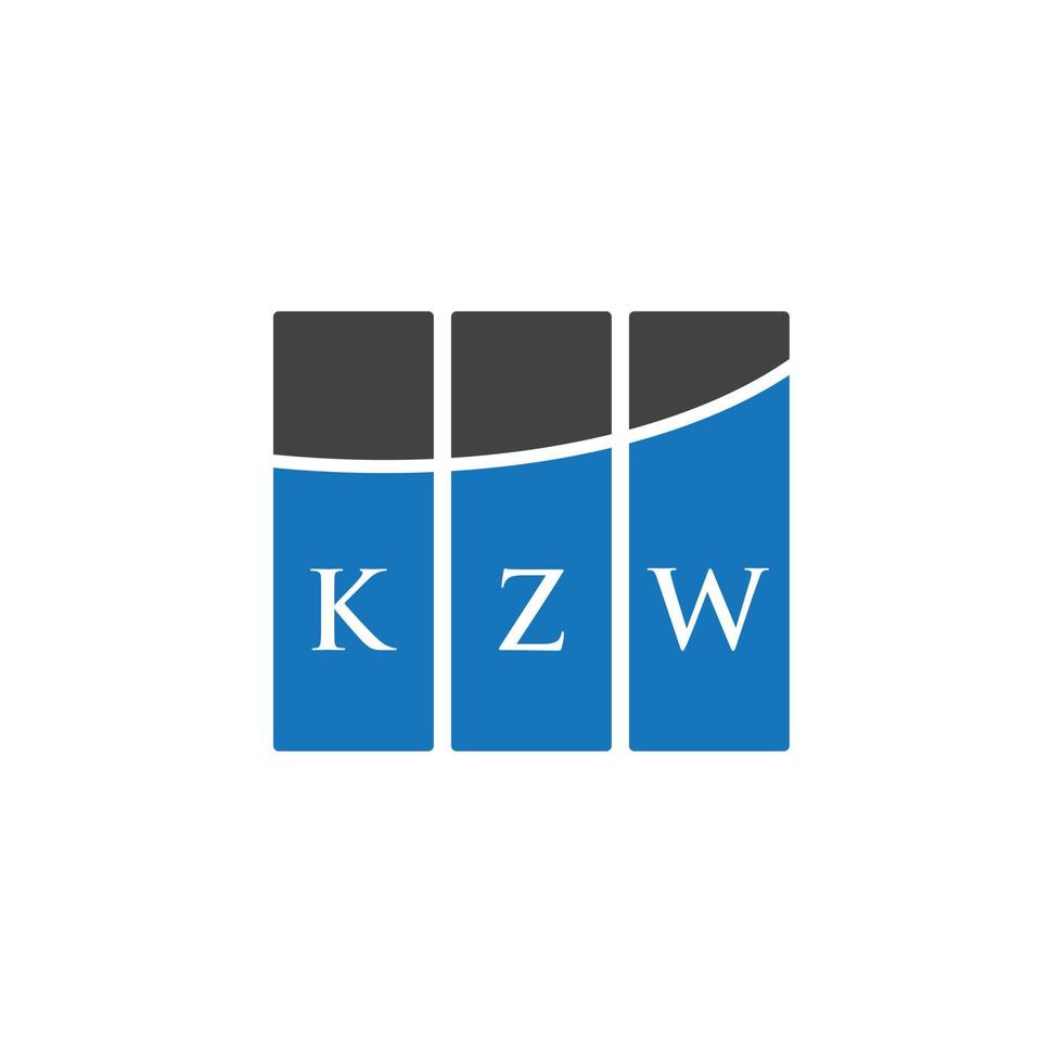 création de logo de lettre kzw sur fond blanc. kzw concept de logo de lettre initiales créatives. conception de lettre kzw. vecteur