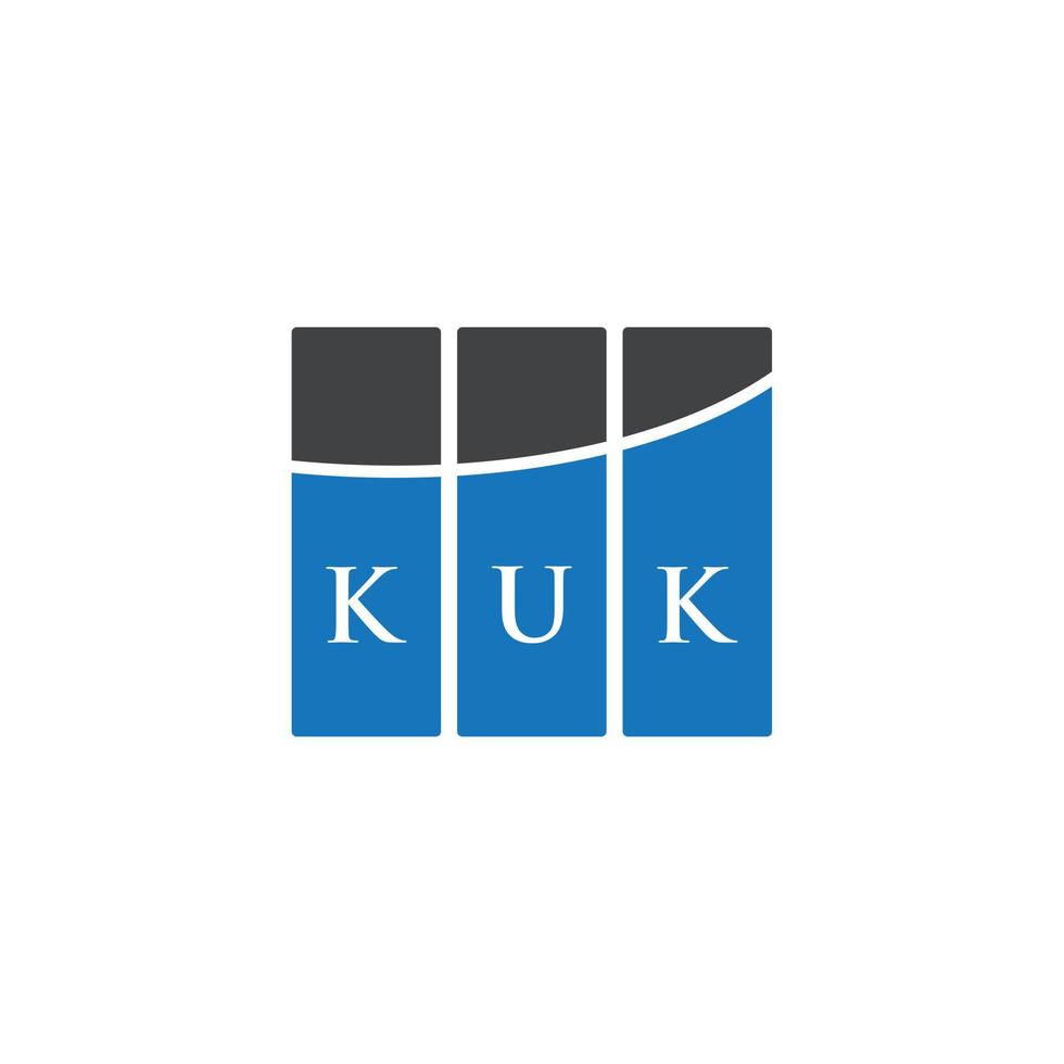 création de logo de lettre kuk sur fond blanc. kuk concept de logo de lettre initiales créatives. conception de lettre kuk. vecteur