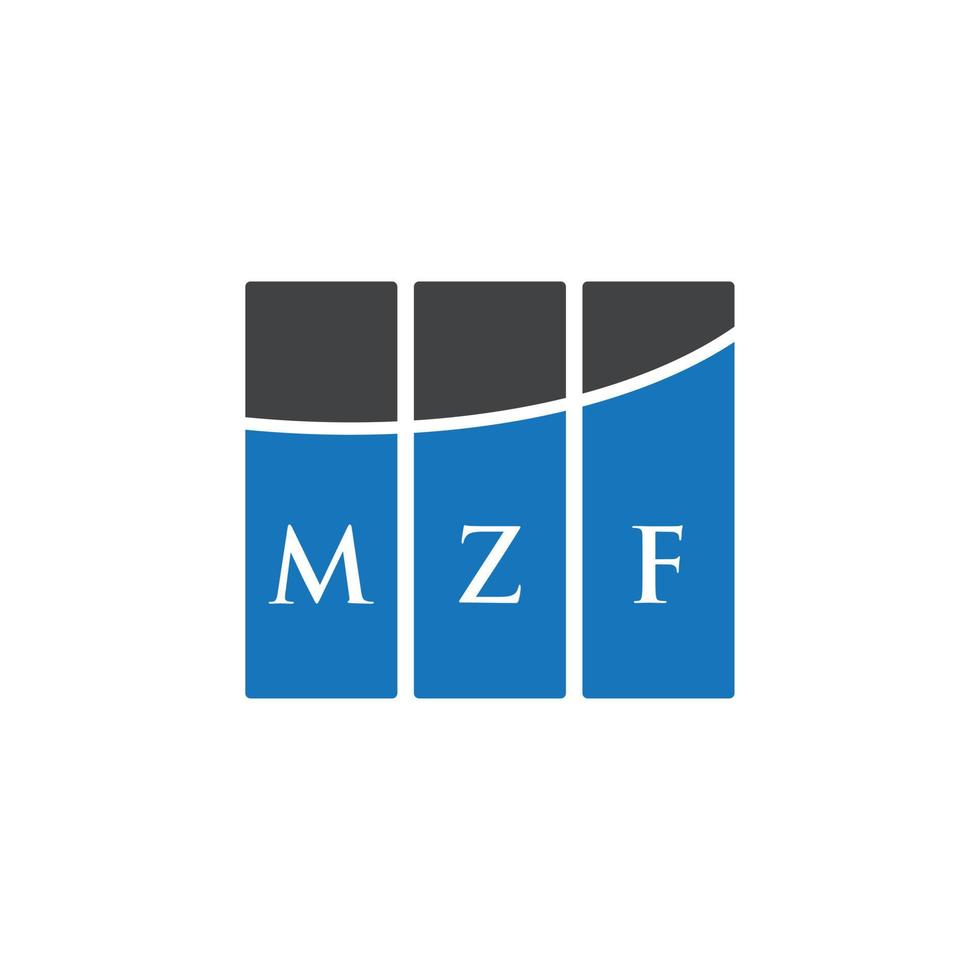 création de logo de lettre mzf sur fond blanc. concept de logo de lettre initiales créatives mzf. conception de lettre mzf. vecteur
