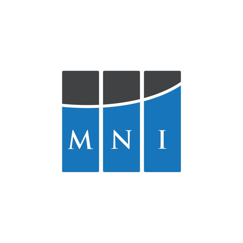 création de logo de lettre mni sur fond blanc. concept de logo de lettre initiales créatives mni. conception de lettre mni. vecteur