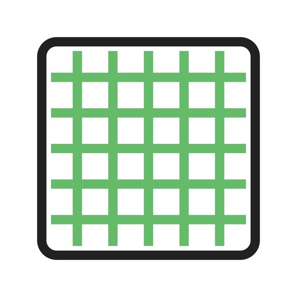 icône verte et noire de la ligne de grille vecteur