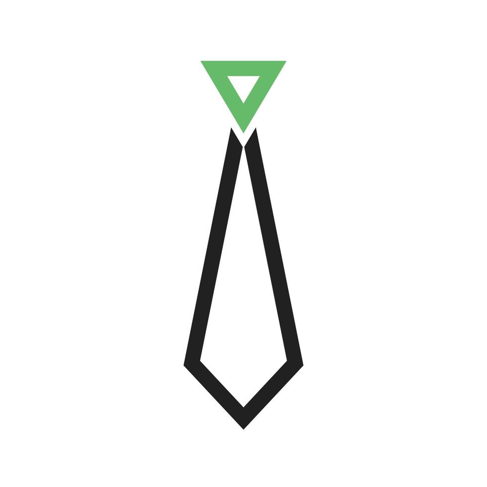 icône verte et noire de ligne de cravate vecteur