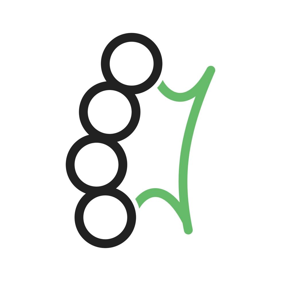 icône verte et noire de la ligne d'articulation vecteur