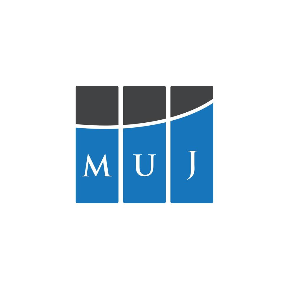 création de logo de lettre muj sur fond blanc. concept de logo de lettre initiales créatives muj. conception de lettre muj. vecteur